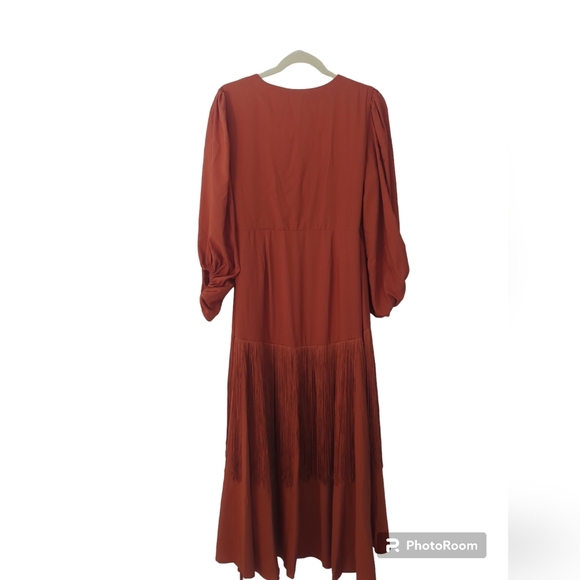 NWT Anthropologie Hutch Fringe Wrap Dress Size Medium Petite - Picture 6 of 9